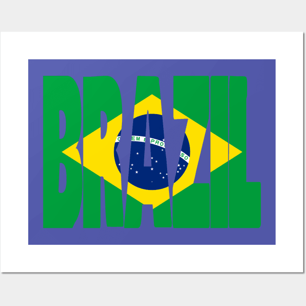 Brazil flag stencil Wall Art by Kuni Art